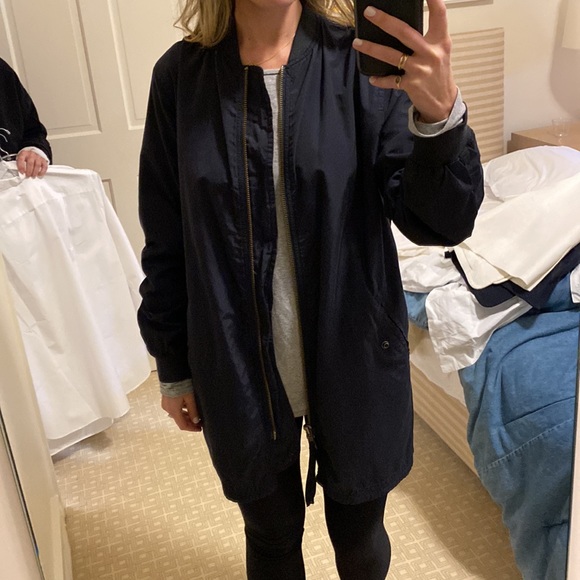 Vince long nylon bomber navy - Picture 2 of 7